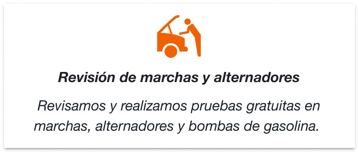 REVISIÓN DE MARCHAS Y ALTERNADORES