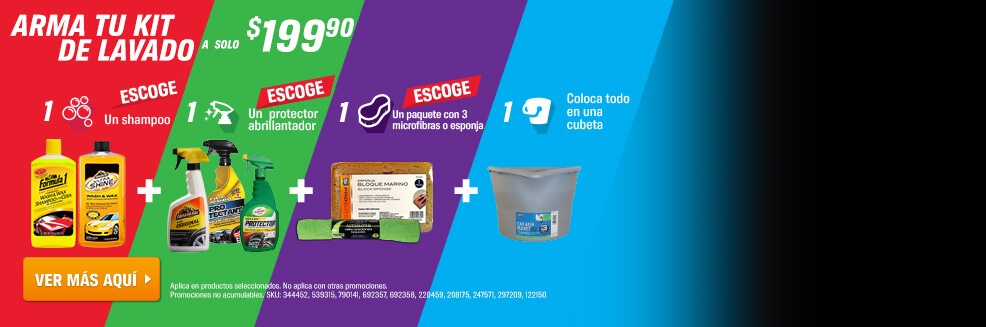 ARMA TU KIT DE LAVADO A SOLO $199.90.